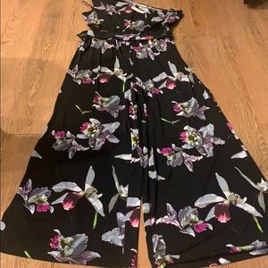 NY&Co One shoulder printed wide-leg jumpsuit